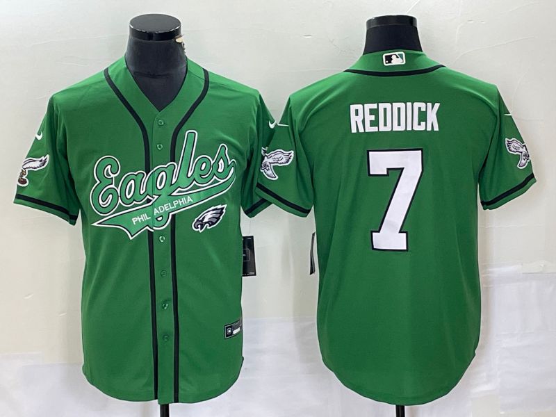 Men Philadelphia Eagles #7 Reddick Green Co Branding Game NFL Jersey style 3->green bay packers->NFL Jersey